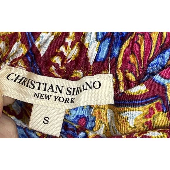 Christian Siriano Pants Womens S Floral Tropical Wide Leg Pull On Crop Palazzo - Picture 3 of 7